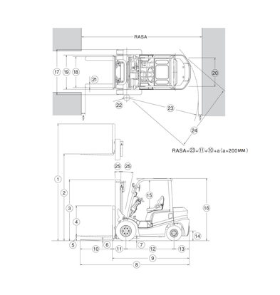 Дизельный вилочный погрузчик TCM FD 15 T13